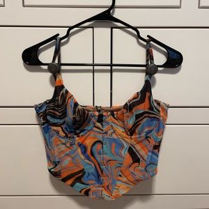 white fox boutique corset crop top